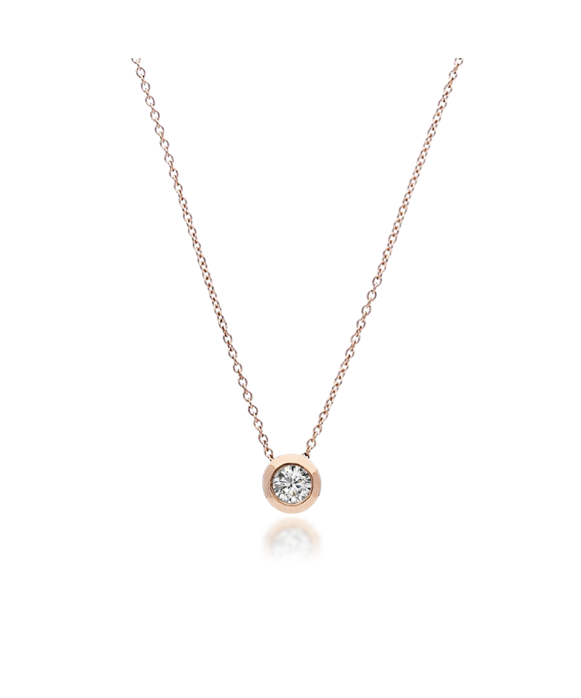 Auksinė grandinėlė su briliantiniu pakabuku - Auksinės grandinėlės su pakabukais - Goldinga