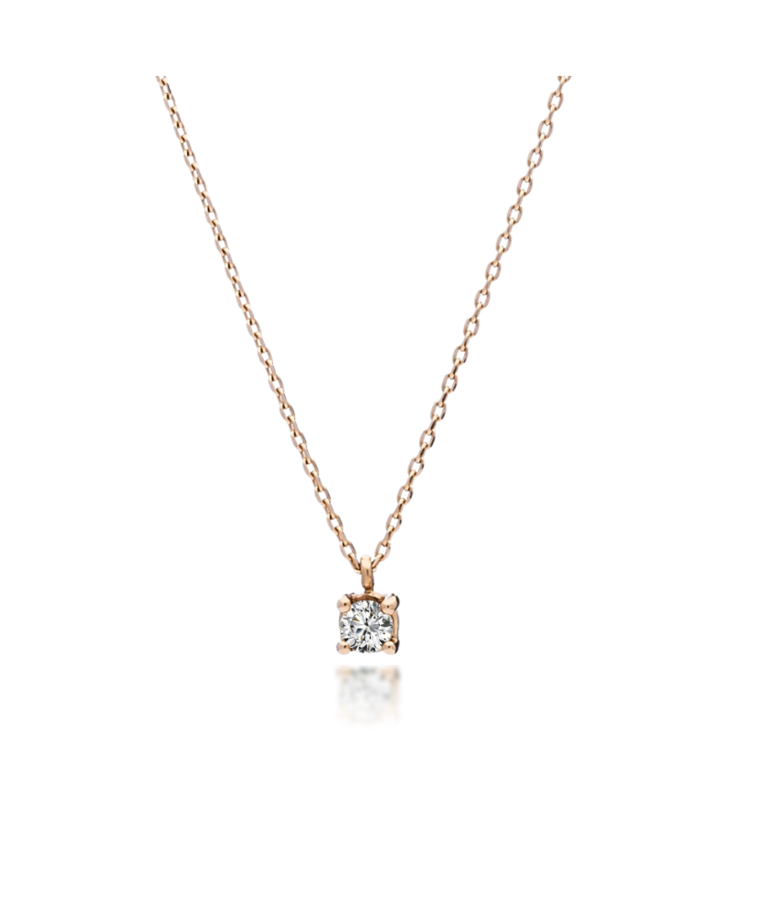 Auksinė grandinėlė su briliantiniu pakabuku - Auksinės grandinėlės su pakabukais - Goldinga