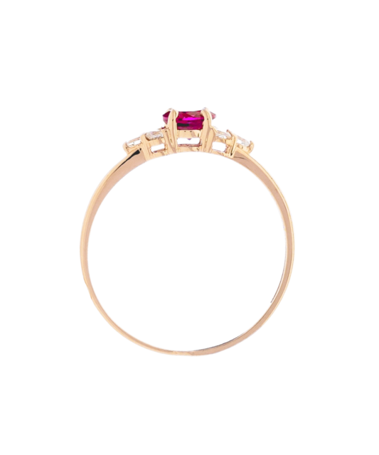 Auksinis žiedas su cirkoniais - Auksiniai žiedai - Goldinga