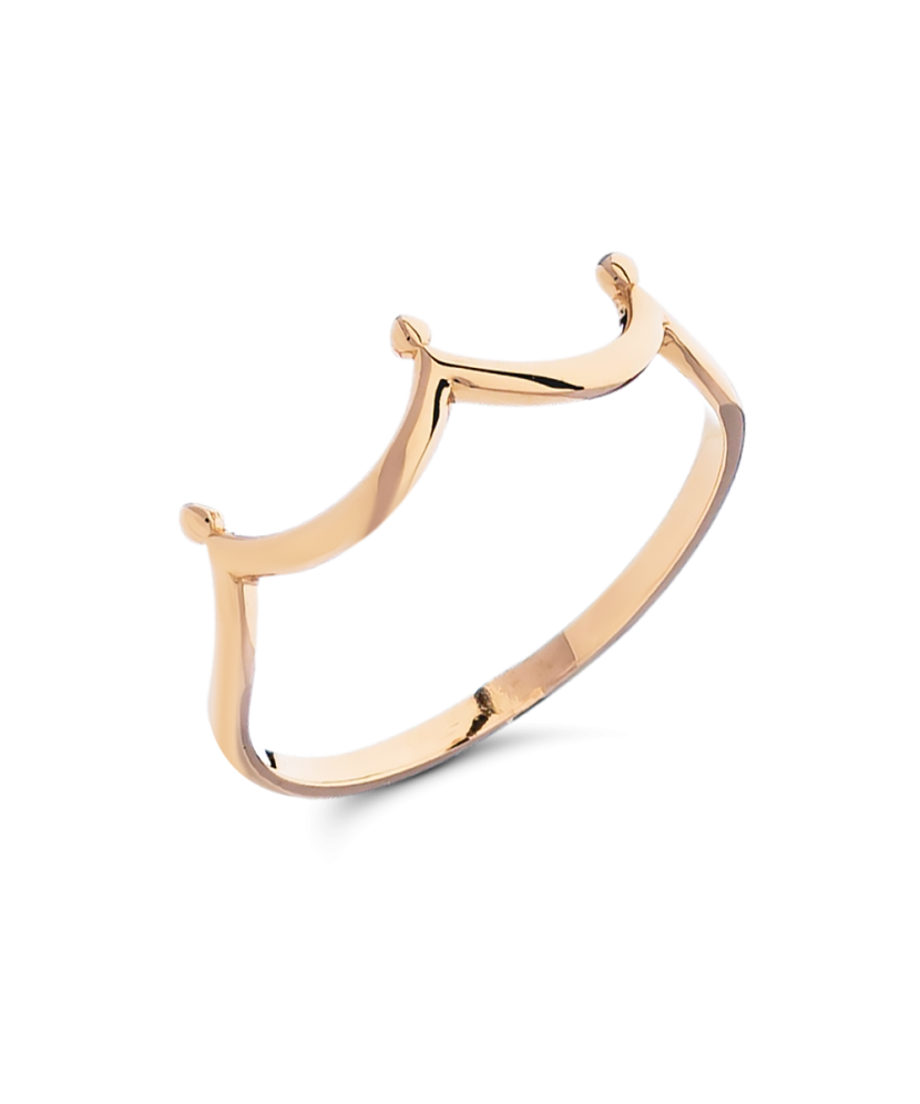 Auksinis žiedas "Karūna" - Auksiniai žiedai - Goldinga