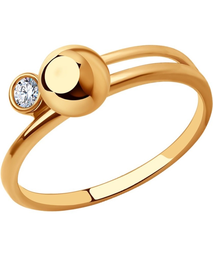 Auksinis žiedas su cirkoniu - Auksiniai žiedai - Goldinga