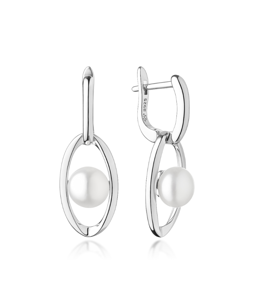 Sidabriniai auskarai su perlais - Auskarai su perlais - Goldinga