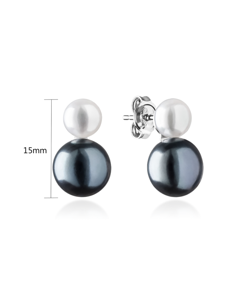 Sidabriniai auskarai su perlais - Auskarai su perlais - Goldinga