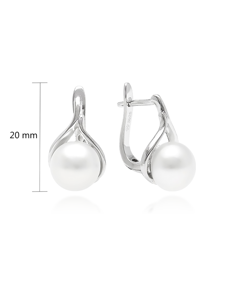 Sidabriniai auskarai su perlais - Auskarai su perlais - Goldinga