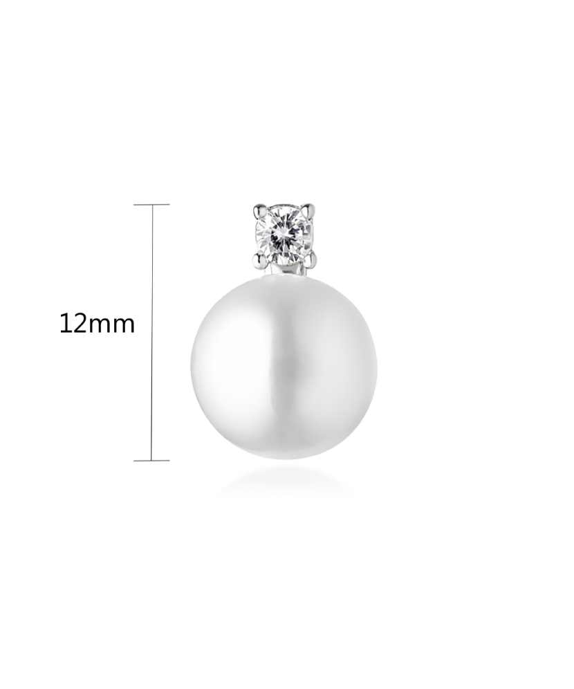 Sidabrinis pakabukas su perlu ir cirkoniu - Sidabriniai pakabukai - Goldinga