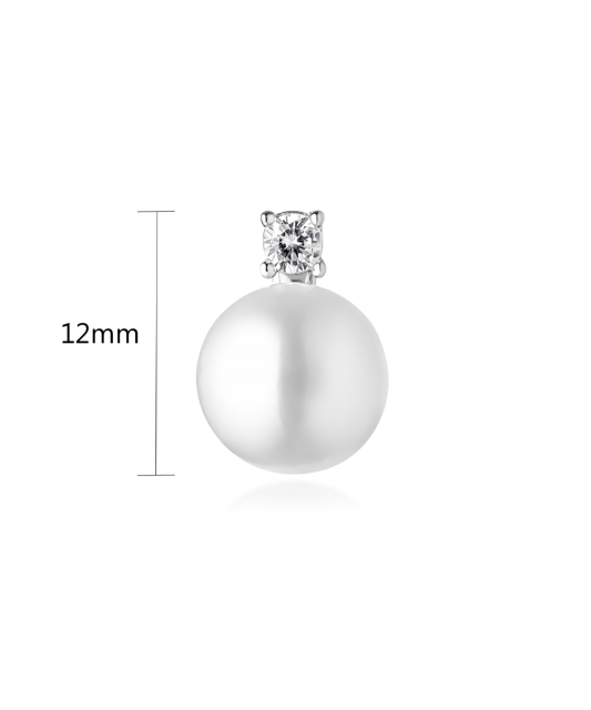 Sidabrinis pakabukas su perlu ir cirkoniu - Sidabriniai pakabukai - Goldinga