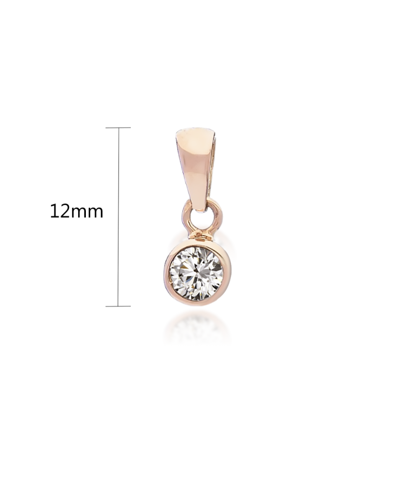 Auksinis pakabukas su cirkoniu - Auksiniai pakabukai - Goldinga