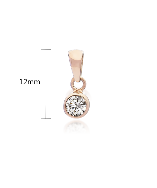 Auksinis pakabukas su cirkoniu - Auksiniai pakabukai - Goldinga