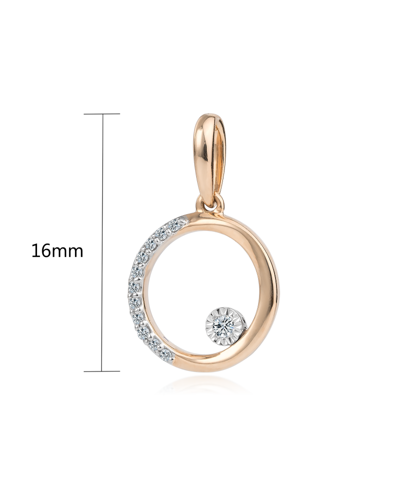 Auksinis pakabukas su deimantais - Pakabukai su brangakmeniais - Goldinga