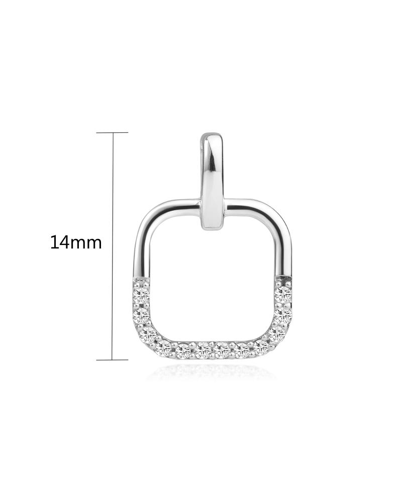 Balto aukso pakabukas su deimantais - Pakabukai su brangakmeniais - Goldinga