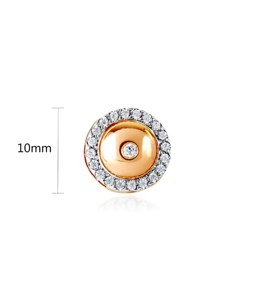 Dvigubas auksinis pakabukas su cirkoniais  - Goldinga