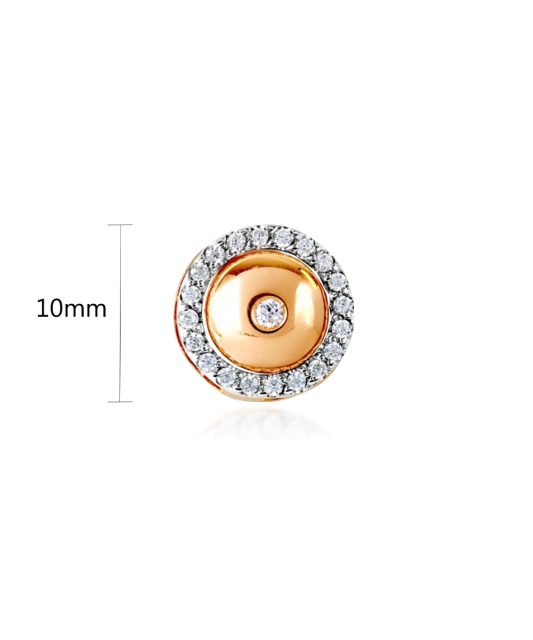 Dvigubas auksinis pakabukas su cirkoniais  - Goldinga