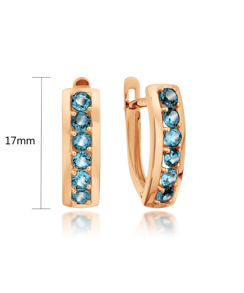 Auksiniai auskarai su London topazais - Auksiniai auskarai - Goldinga