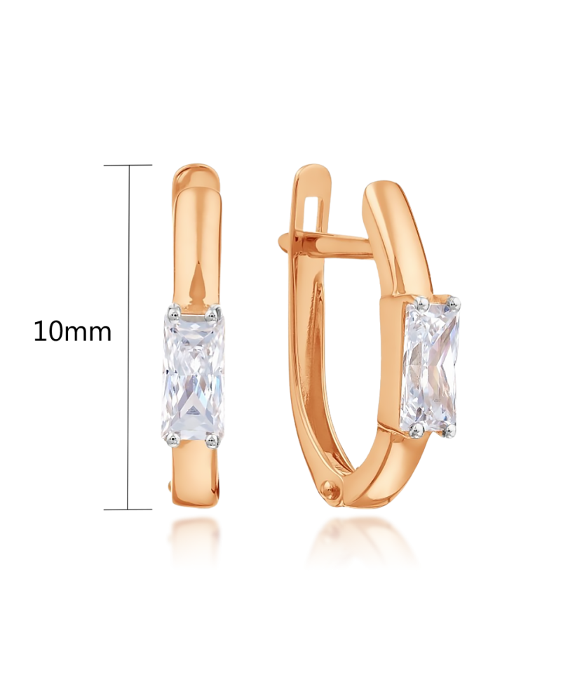 Auksiniai auskarai su cirkoniais - Auksiniai auskarai - Goldinga