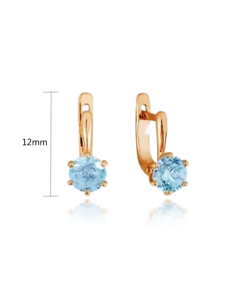 Auksiniai auskarai su cirkoniu - Auksiniai auskarai - Goldinga