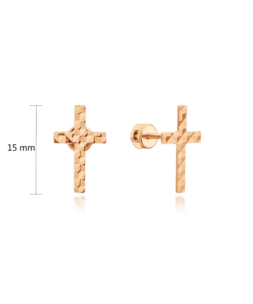 Auksiniai auskarai "Kryželiai" - Auksiniai auskarai - Goldinga