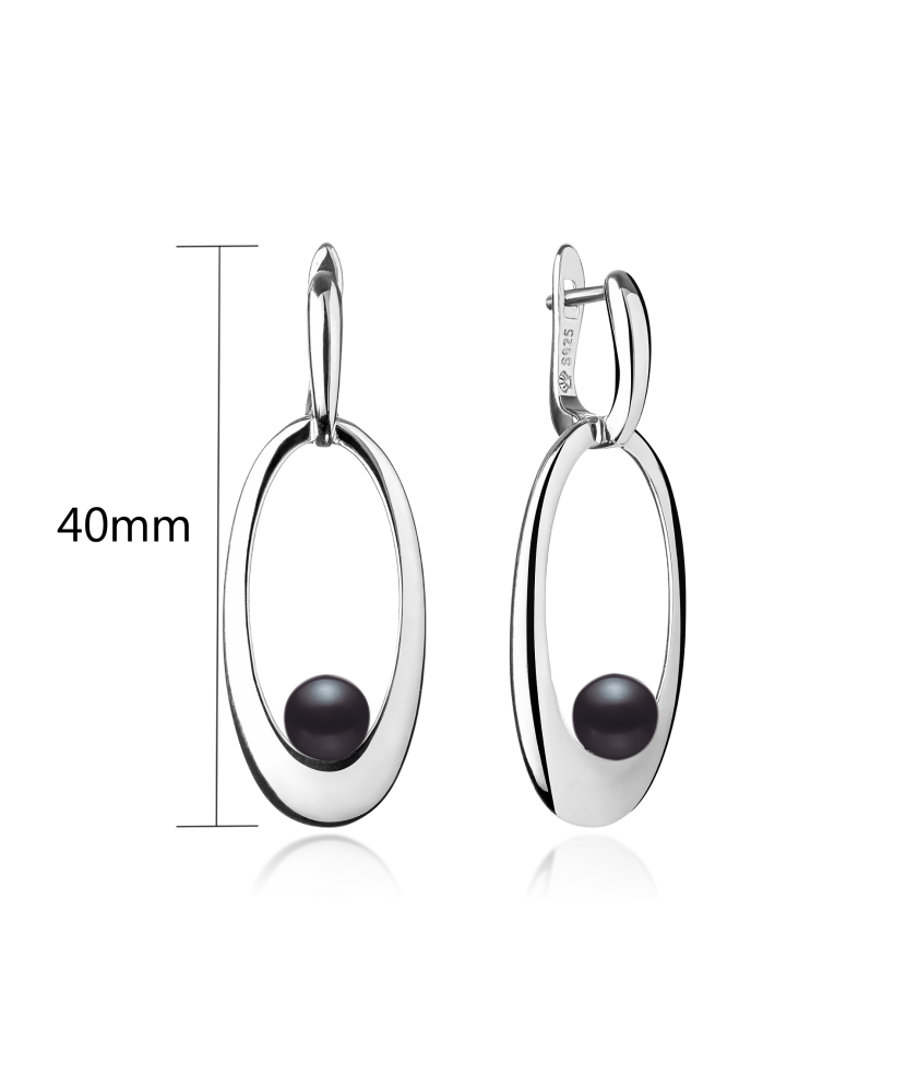 Sidabriniai auskarai su natūraliu perlu - Auskarai su perlais - Goldinga