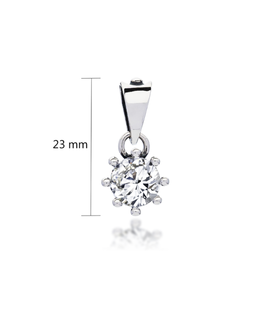 Sidabrinis pakabukas su cirkoniu - Sidabriniai pakabukai - Goldinga