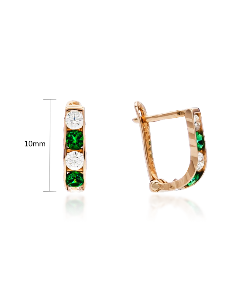 Auksiniai auskarai su cirkoniais  - Goldinga