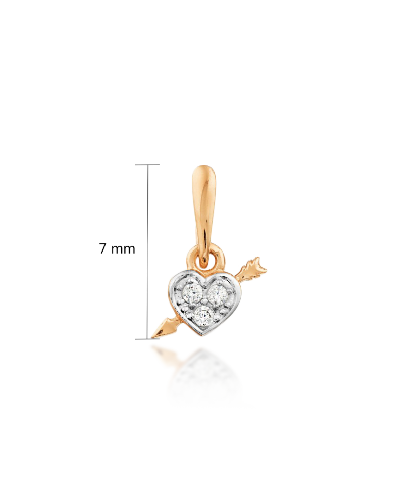 Auksinis pakabukas su cirkoniais - Auksiniai pakabukai - Goldinga