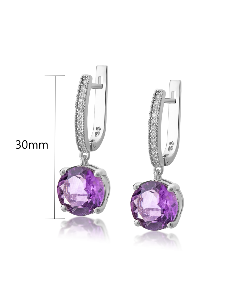 Sidabriniai auskarai su cirkoniais - Sidabriniai auskarai - Goldinga