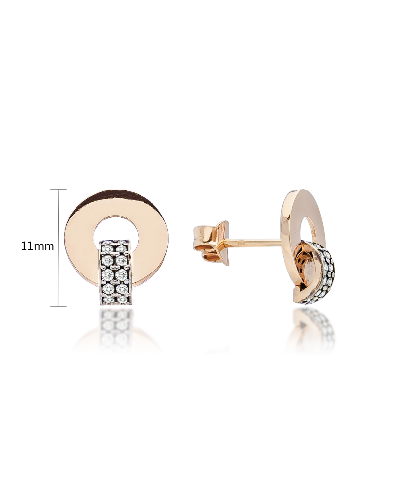 Auksiniai auskarai su cirkoniai - Auksiniai auskarai - Goldinga