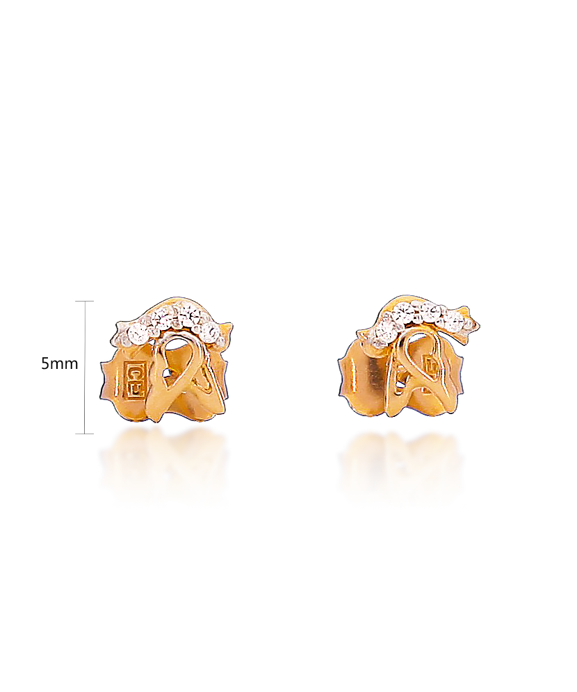 Auksiniai auskarai su cirkoniais - Auksiniai auskarai - Goldinga