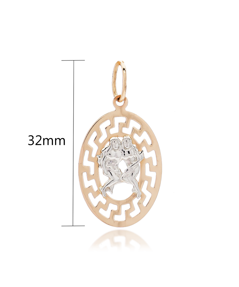 Auksinis pakabukas "dvyniai" - Zodiako ženklų pakabukai - Goldinga