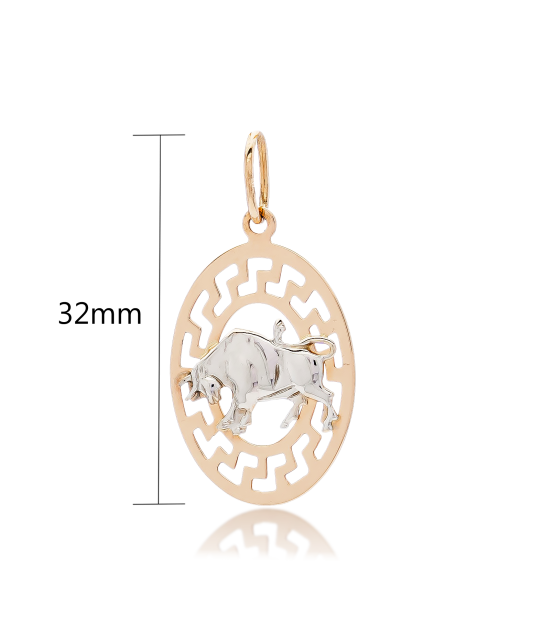 Auksinis pakabukas "Jautis" - Zodiako ženklų pakabukai - Goldinga