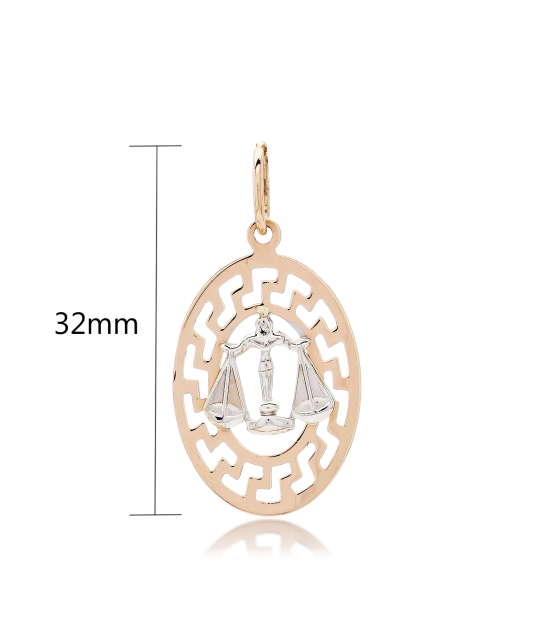 Auksinis pakabukas "Svarstyklės" - Zodiako ženklų pakabukai - Goldinga