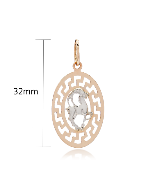 Auksinis pakabukas "Ožiaragis" - Zodiako ženklų pakabukai - Goldinga