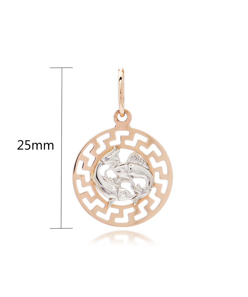 Auksinis pakabukas "Žuvys" - Zodiako ženklų pakabukai - Goldinga