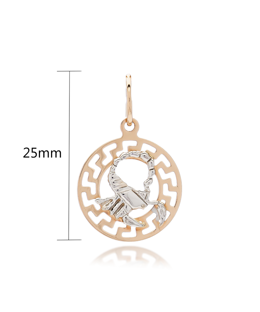 Auksinis pakabukas "Skorpionas" - Zodiako ženklų pakabukai - Goldinga