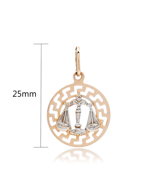 Auksinis pakabukas "Svarstyklės" - Zodiako ženklų pakabukai - Goldinga