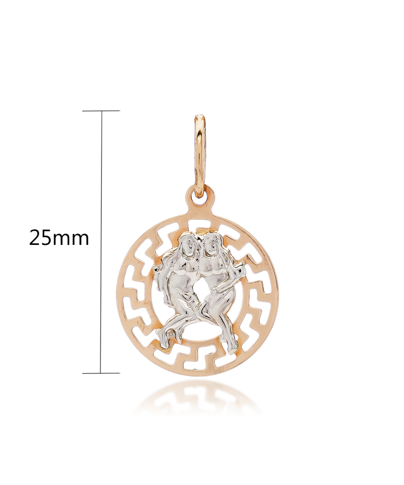 Auksinis pakabukas "dvyniai" - Zodiako ženklų pakabukai - Goldinga