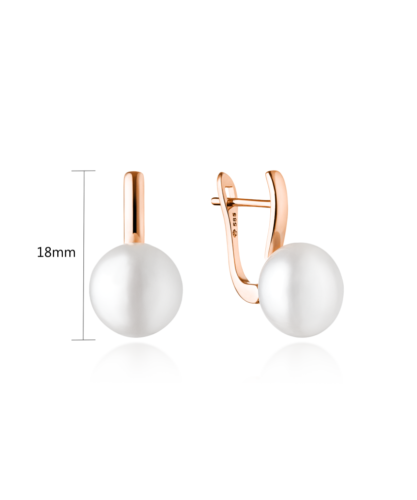 Auksiniai auskarai su perlais - Auskarai su perlais - Goldinga