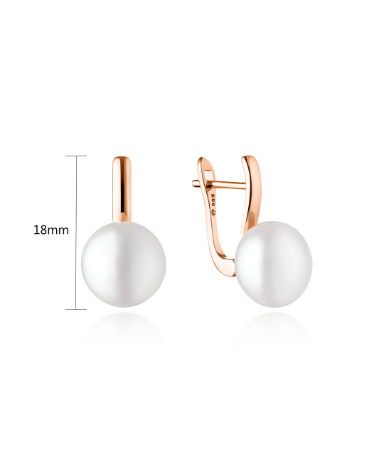 Auksiniai auskarai su perlais - Auskarai su perlais - Goldinga