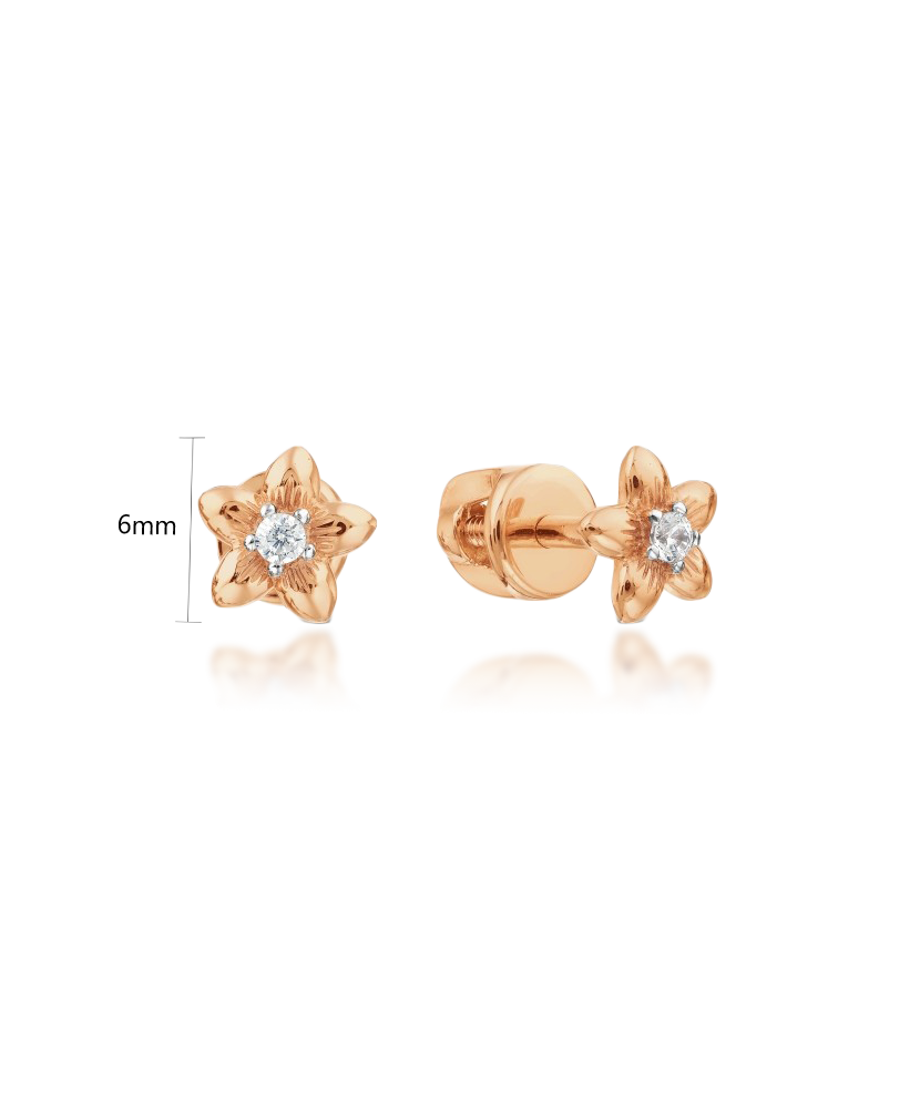 Auksiniai auskarai su cirkoniu - Auksiniai auskarai - Goldinga