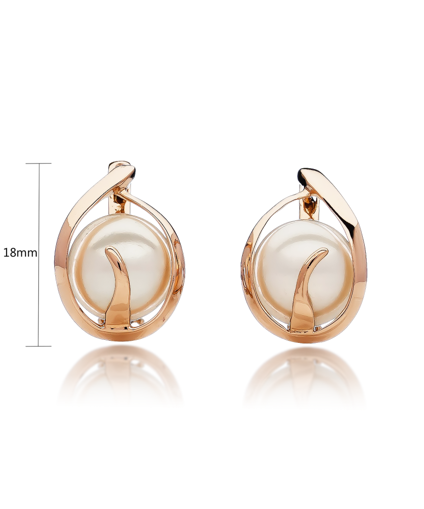 Auksiniai auskarai su perlu - Auskarai su perlais - Goldinga