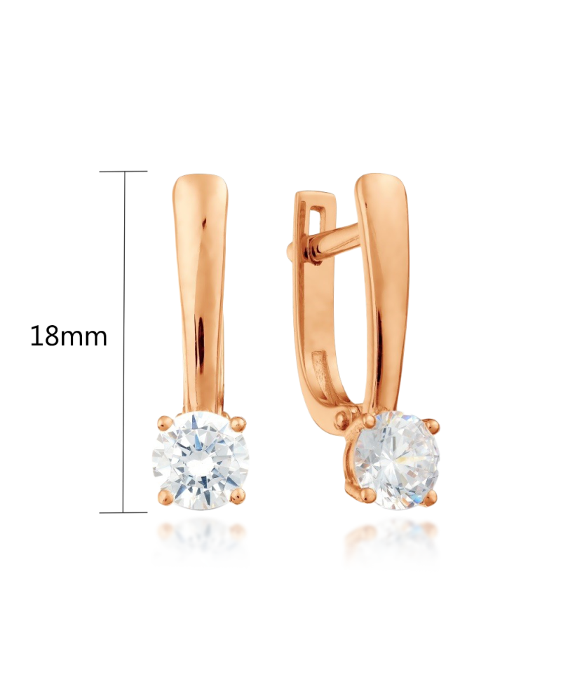 Auksiniai auskarai su cirkoniu - Auksiniai auskarai - Goldinga