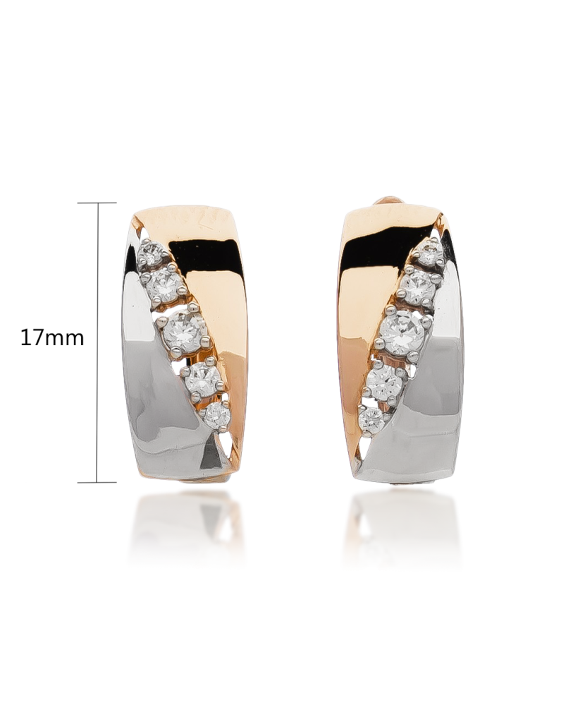 Auksiniai auskarai su cirkoniais - Auksiniai auskarai - Goldinga