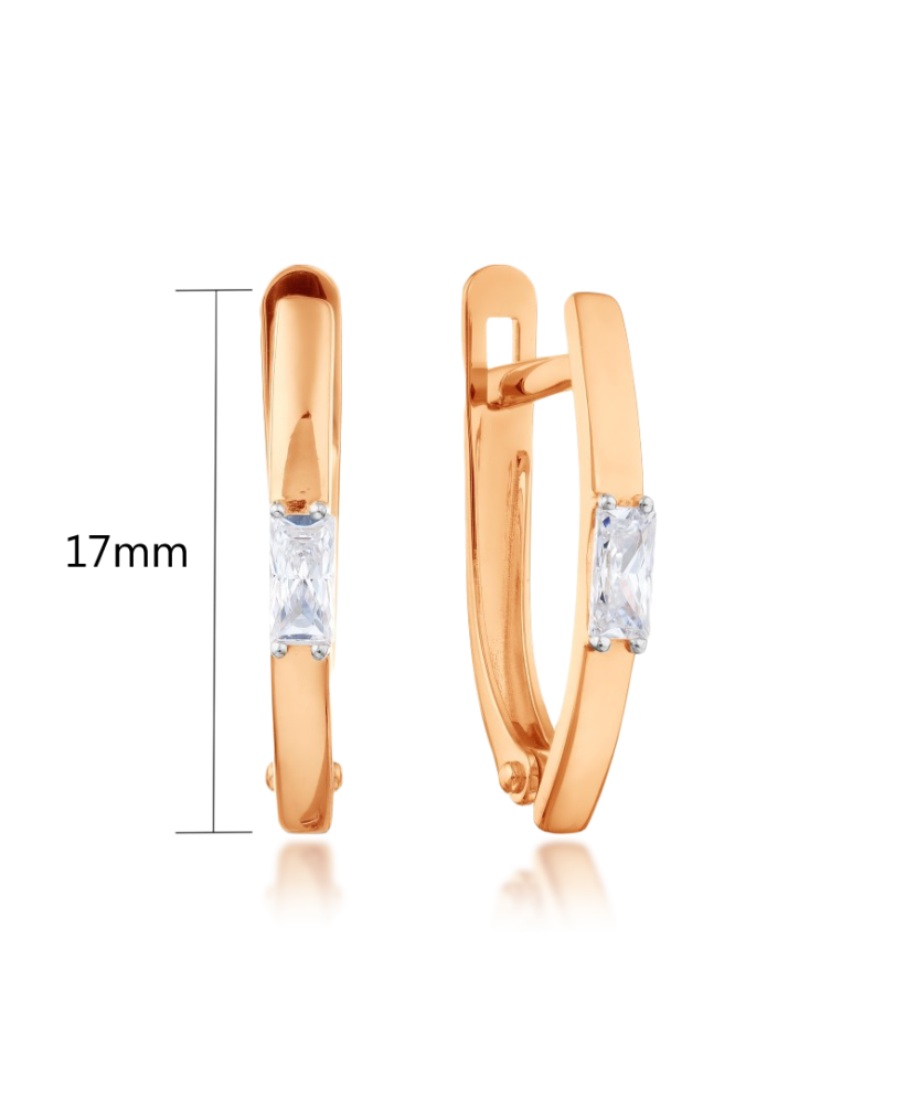 Auksiniai auskarai su cirkoniu - Auksiniai auskarai - Goldinga