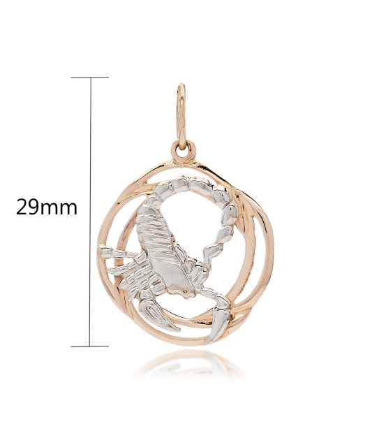 Auksinis pakabukas "Skorpionas" - Zodiako ženklų pakabukai - Goldinga