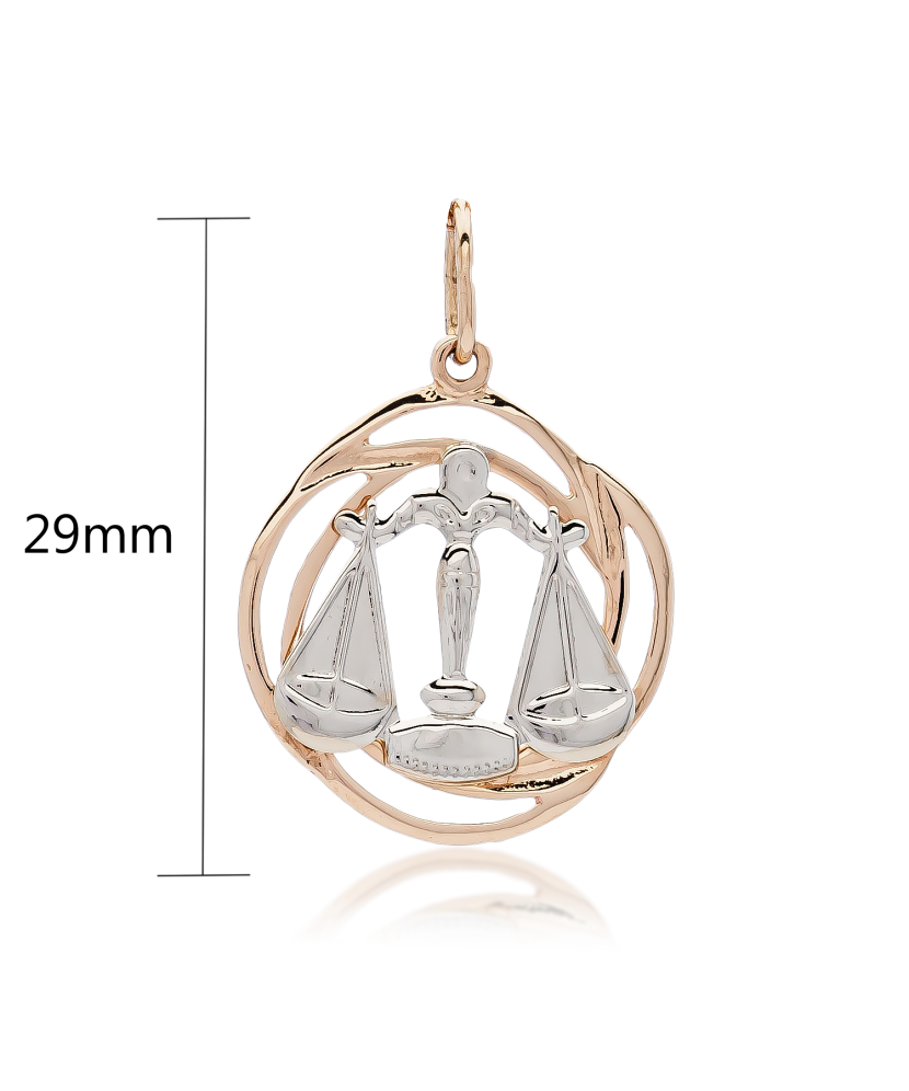 Auksinis pakabukas "Svarstyklės" - Zodiako ženklų pakabukai - Goldinga