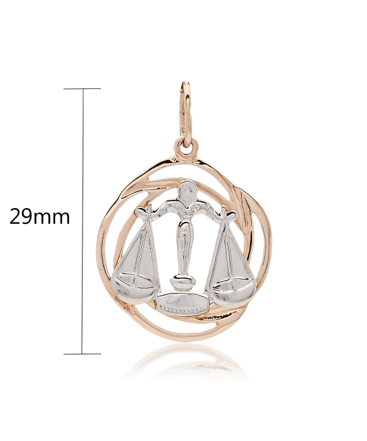 Auksinis pakabukas "Svarstyklės" - Zodiako ženklų pakabukai - Goldinga
