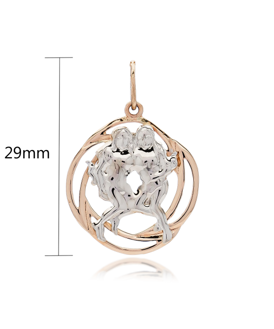 Auksinis pakabukas "dvyniai" - Zodiako ženklų pakabukai - Goldinga