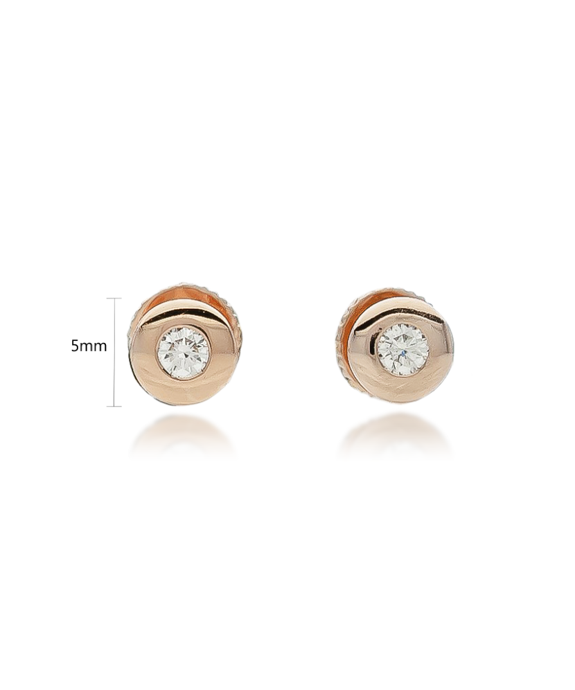 Auksiniai auskarai su briliantu - Auksiniai Auskarai su brangakmeniais - Goldinga