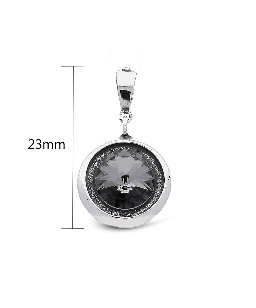 Sidabrinis pakabukas su kristalu - Sidabriniai pakabukai - Goldinga