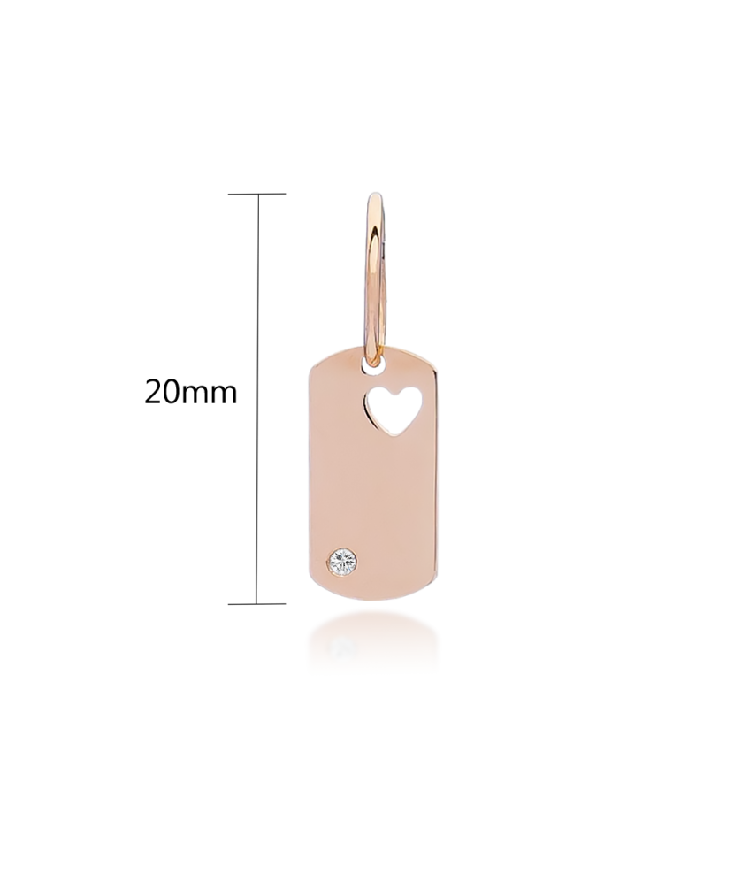 Auksinis pakabukas su cirkoniu plokštelė - Auksiniai pakabukai - Goldinga