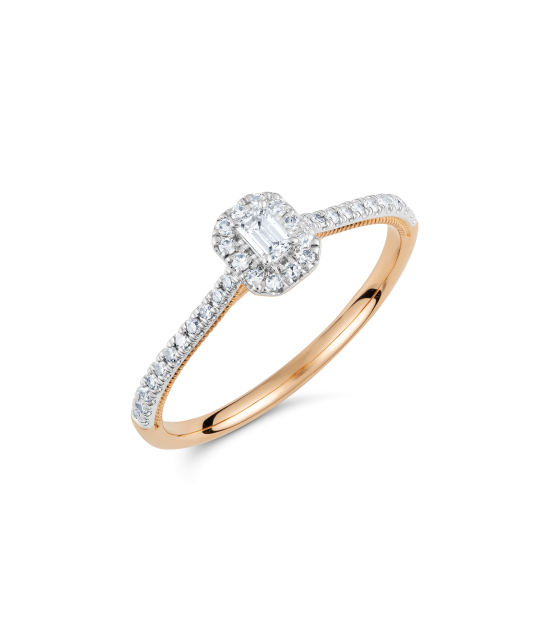 Auksinis žiedas su deimantais - Auksiniai Žiedai su brangakmeniais - Goldinga